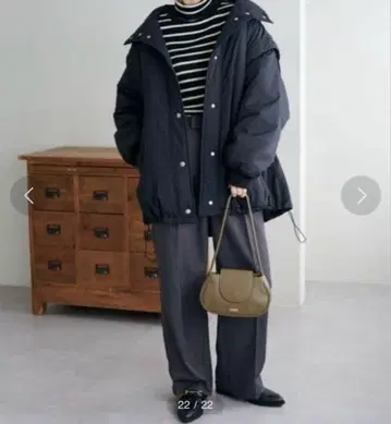 DISCOAT 탈부착 소매 2WAY 충전솜 블루종