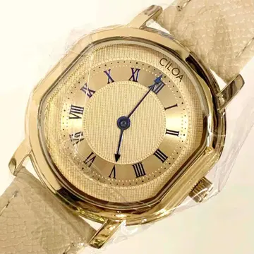 CILOA 남성용 쿼츠 손목시계 골드 미사용 새상품