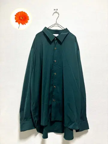 M EDDEN ELLEN 에덴 엘렌 셔츠 긴팔 남성용 사이즈 그린 광택감