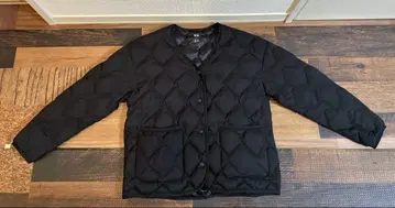 컨디션 최상 유니클로 울트라 라이트 다운 릴랙스 코트 블랙 XS