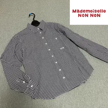 마드모아젤 논논 깅엄 체크 셔츠
