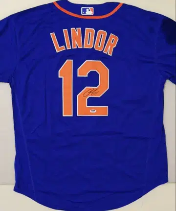MLB 린도어 선수 친필 사인 포함 유니폼 메츠