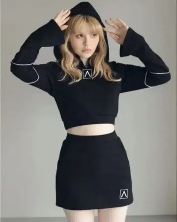 andmary Eve 후디 세트업 스커트만