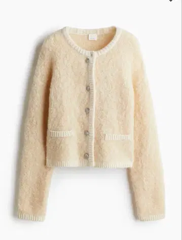 H&M 울 블렌드 부클레 가디건