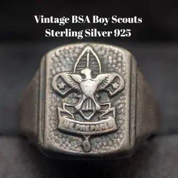STERLING제 BSA 보이 스카우트 엠블럼 반지 10.8호 6.8g