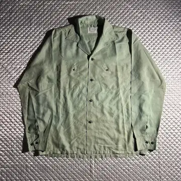 60s VINTAGE 페이드 오픈 카라 셔츠 Sears USA