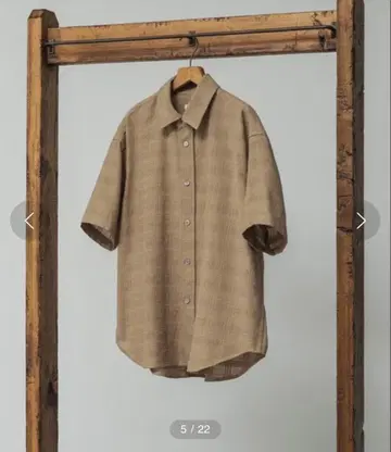 LIDNM 리드엠 ITALY GAUZE CHECK H/S Desert