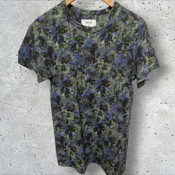 상태 A+ 렐름&엠파이어 밀리터리 패턴 셔츠 저널 스탠다드