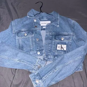 Calvin Klein Jeans 크롭 데님 자켓 S