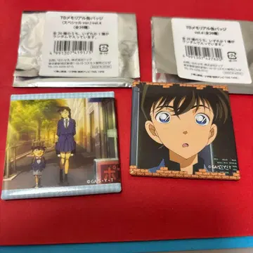 코난랜드 메모리얼 캔뱃지 남도일(쿠도 신이치) 에도가와 유미란(모리 란)