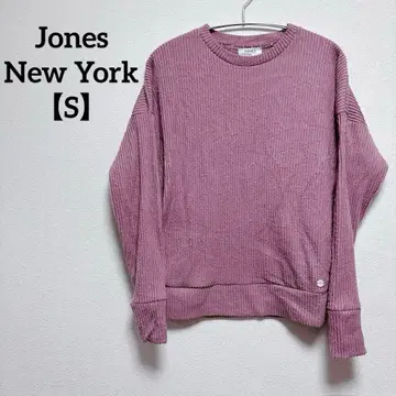 Jones New York [ S ] 리브 긴팔 스웨터 더스티 핑크