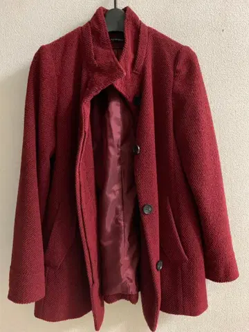 L'AUTRE MONT 버건디 코트 다운 포함