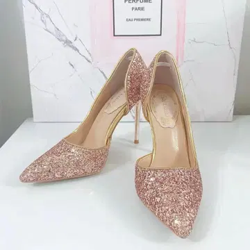 [ 레이스 레이디스 ] 펌프스 핑크 골드 하이힐 22.5cm