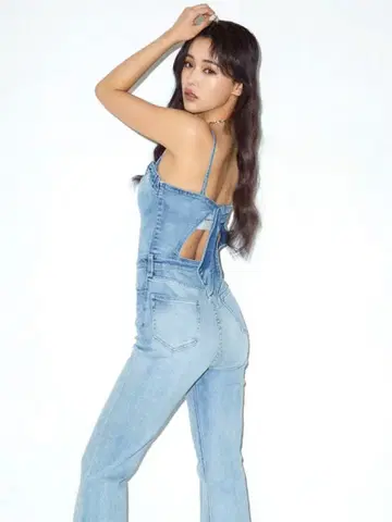 백 리본 데님 올인원 GYDA XS