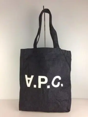 A.P.C. 인디고 데님 로고 토트백