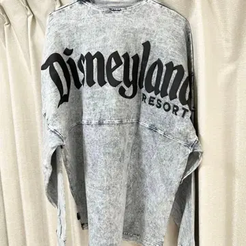 디즈니 스피릿 저지 케미컬 데님 워시드 데님 롱 T