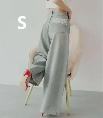 who's who Chico 포켓 레이스 와이드 데님