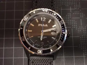 PIAA 손목시계 쿼츠 200m 방수 탄소섬유 PWT001 BK