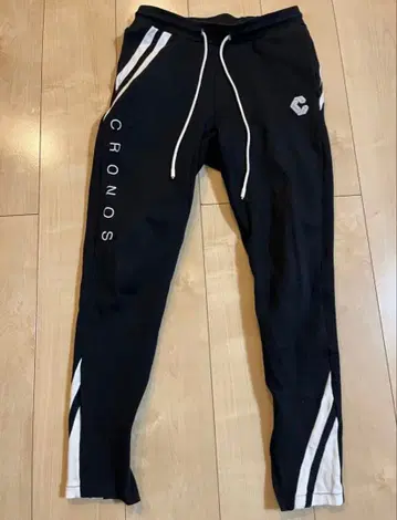 CRONOS 블랙 조거 팬츠