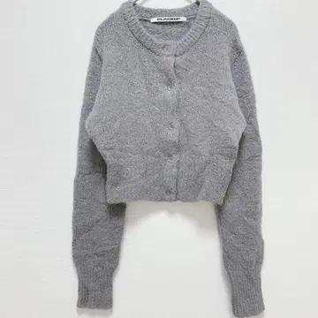 블랙업|니트 가디건 숏 크루넥 긴팔 버튼업