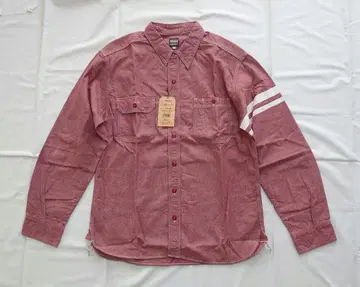 새상품 복숭아  GTB 5oz 샴브레이 워크 셔츠 사이즈 44