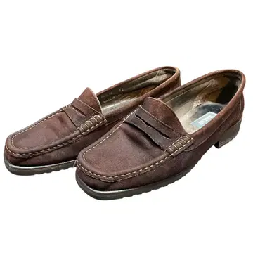 정품 발리 다크 브라운 코인 로퍼 스웨이드