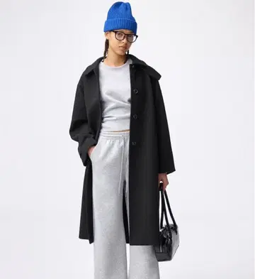 코지 멜톤 발마칸 코트 S 블랙