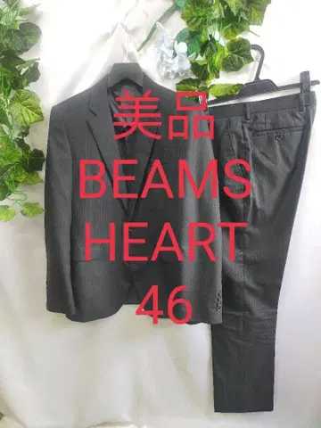 새상품급 빔즈 수트 46 M 블랙 스트라이프 스트레치