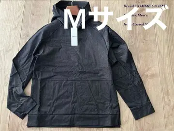 미사용품 컴시즘 데님 원단 풀오버 후드티 블랙 M 사이즈