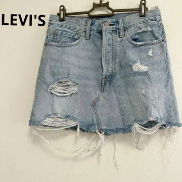 LEVI'S PREMIUM 데님 미니 스커트 라이트 블루 여성용