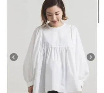 yori 퍼프 슬리브 블라우스 화이트