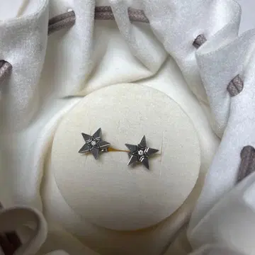 스타 주얼리 실버 별 모양 귀걸이 크리스탈 복조리 포함