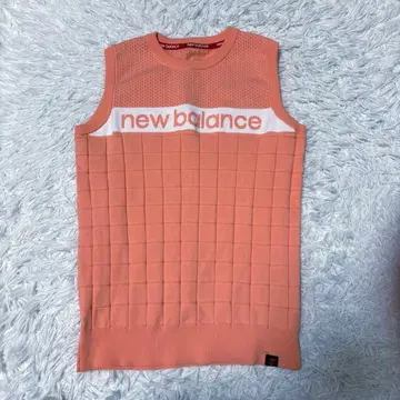 뉴발란스 골프 베스트 오렌지 니트 골프 의류