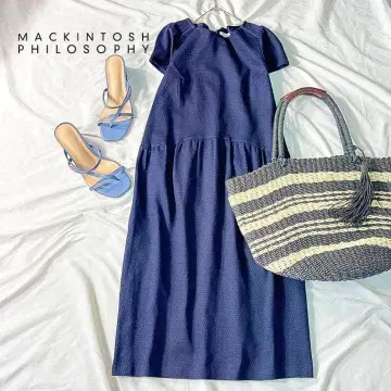 MACKINTOSH PHILOSOPHY 36 네이비 고급 심플 원피스