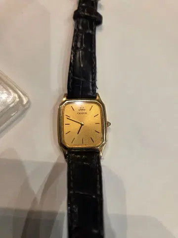 [ 새상품급 ] 세이코 Credor 골드 스퀘어 손목시계