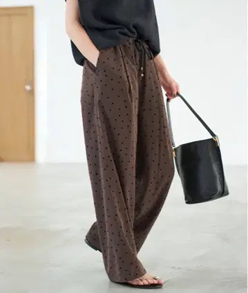 Spick and Span 플로키 도트 이지 팬츠