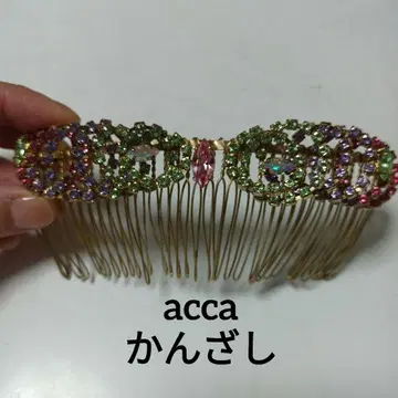acca 헤어콤 멀티 컬러 크리스탈