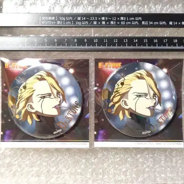 Dr.STONE 스탠리 금박 캔뱃지 2개