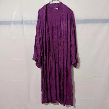 새상품급 Soma 보라색 롱 가디건 S/M 포켓 부착 긴팔 로브