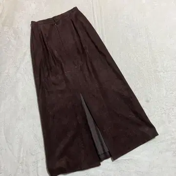 STENCIL * 스커트 롱 기장 브라운 프론트 슬릿 (40)