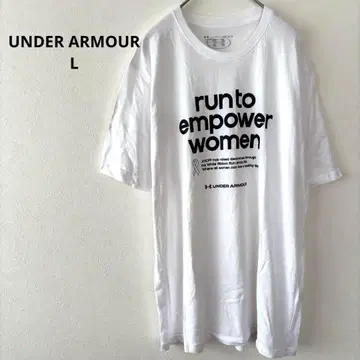 언더아머 로고 프린트 화이트 티셔츠 컷소 화이트 L 남성용