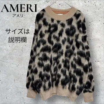 AMERI 아메리 KIDMOHAIRLEOPARDKNIT 레오파드 L 상당
