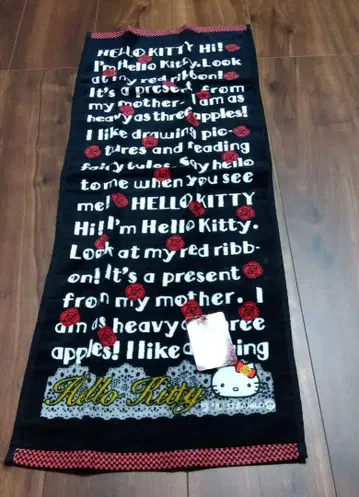 미사용 새상품 산리오 헬로키티 페이스타월 헤이세이 레트로 레어