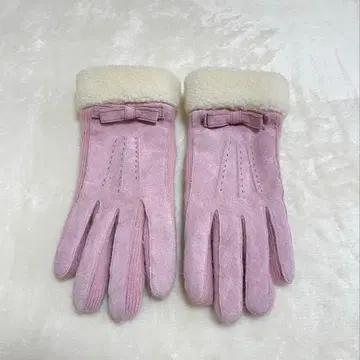 장갑 여성용 스웨이드 보아 포함 핑크 L