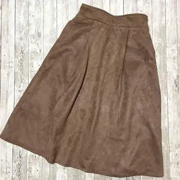 새상품급 벨벳 롱 플레어 스커트 고급 브라운 레트로 엘레강트