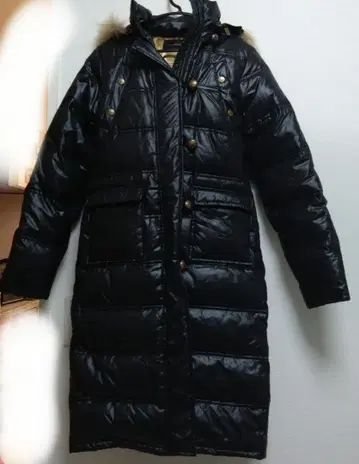블랙 롱 코트 퍼 포함