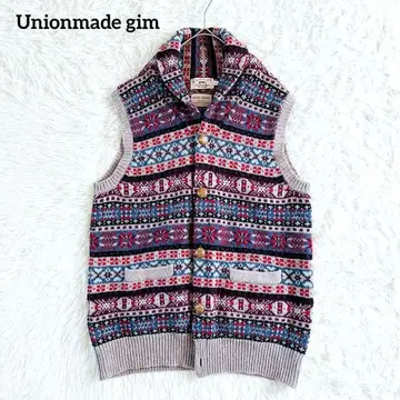 [유니온 메이드짐] 노르딕 무늬 니트 베스트(L) 멀티 컬러 레이어드