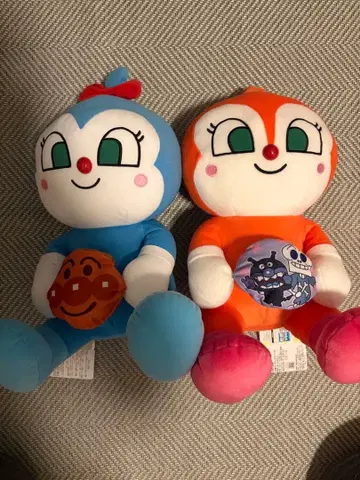 호빵맨 봉제 인형 2체 세트