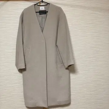 LOWRYS FARM 메리노울 롱 코트 베이지