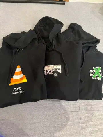 ANTI SOCIAL SOCIAL CLUB 후드티 3세트